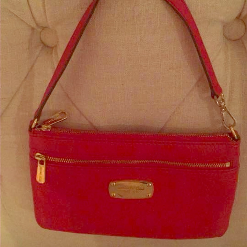 Michael Kors Wristlet Red Leather